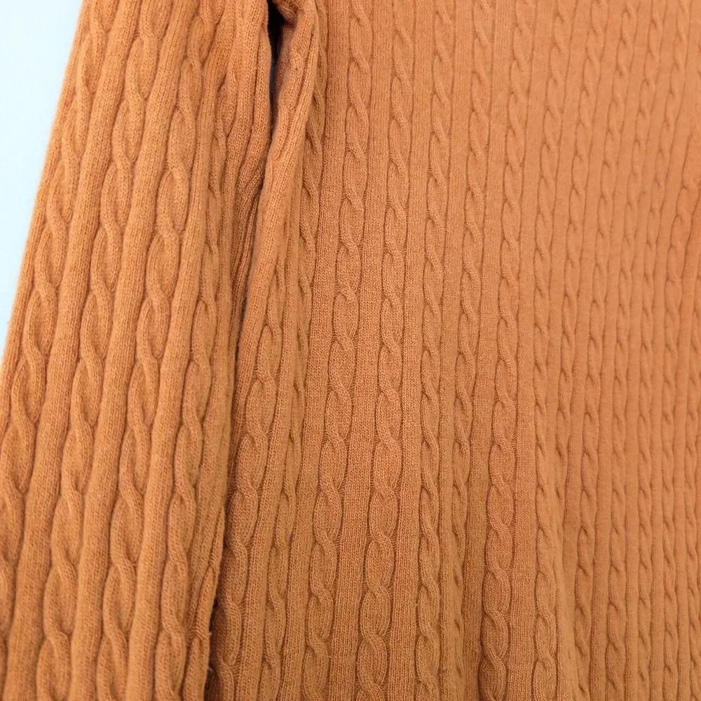 J.Crew Wool Cashmere blend cable knit crew neck sweater size Small